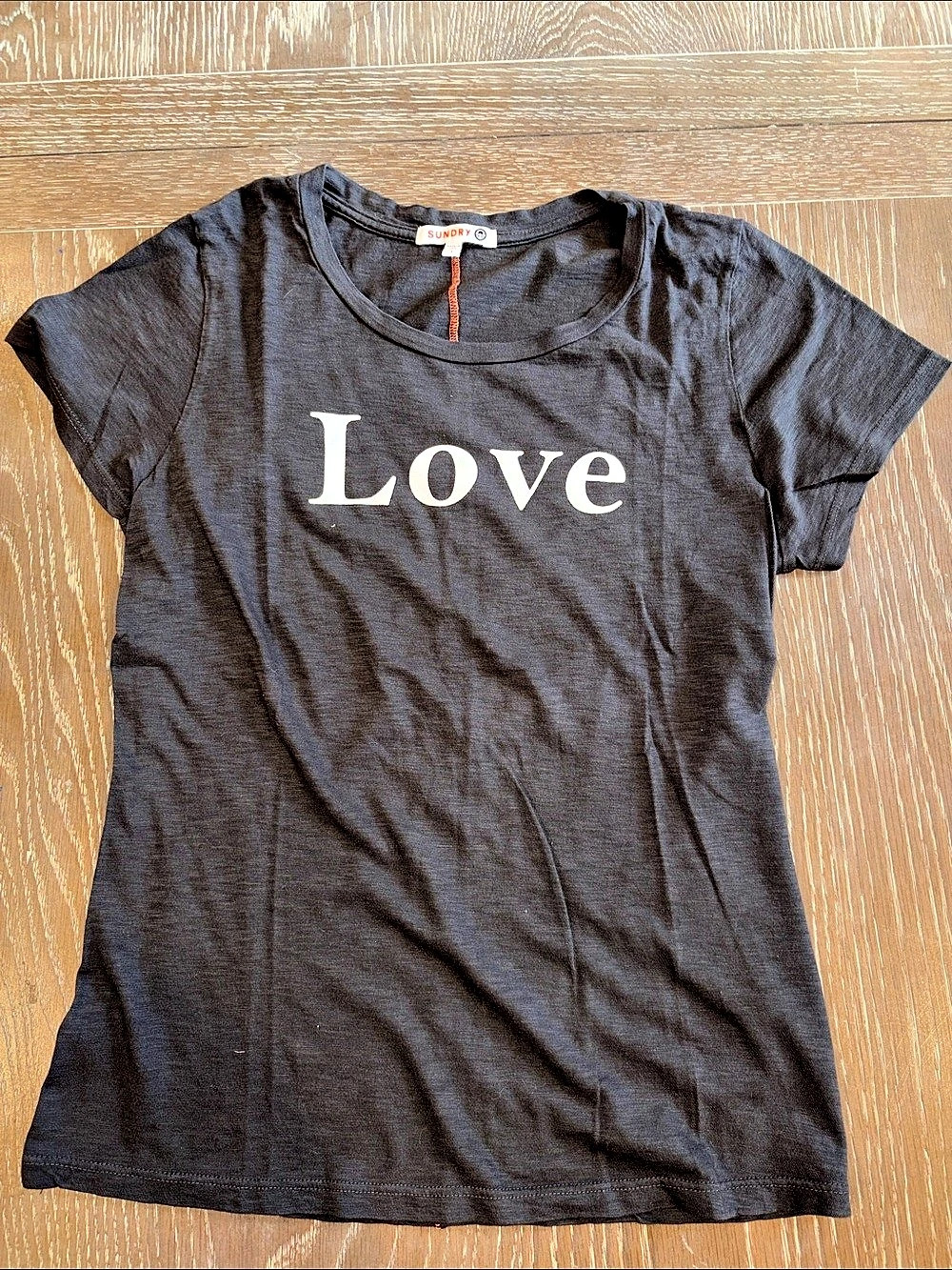 Sundry Love Tee Graphic Short Sleeve Tee in Black